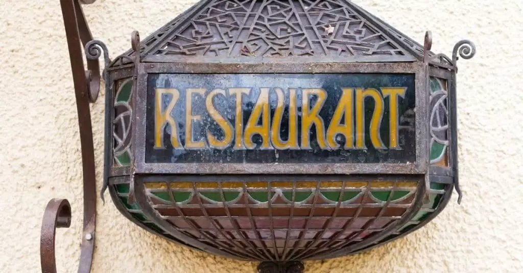 Tipos de cartel restaurantes, bares y cafeterías