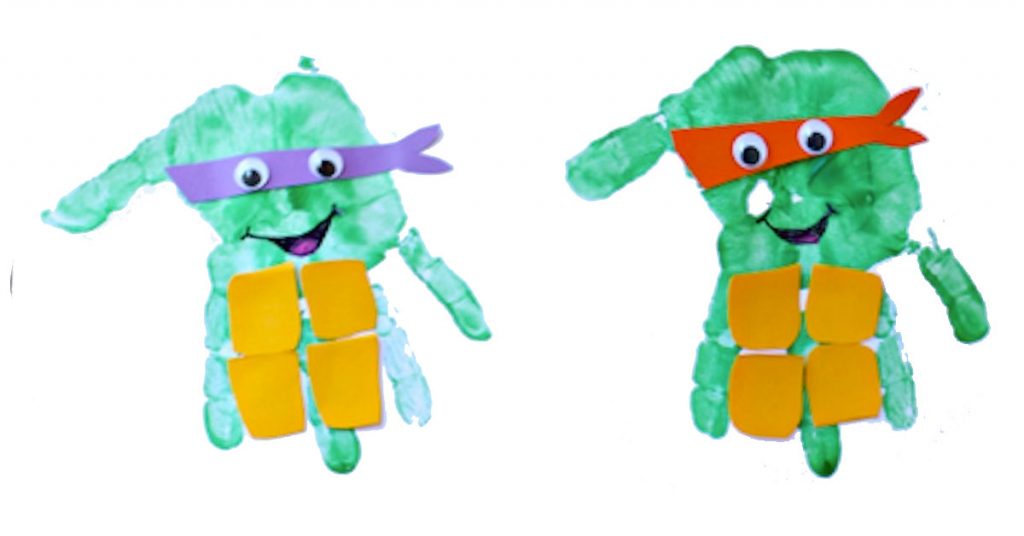 Tortugas ninja con tus manos