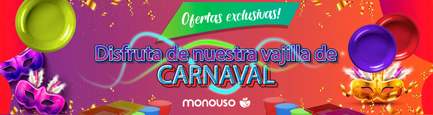 vajillas de carnaval