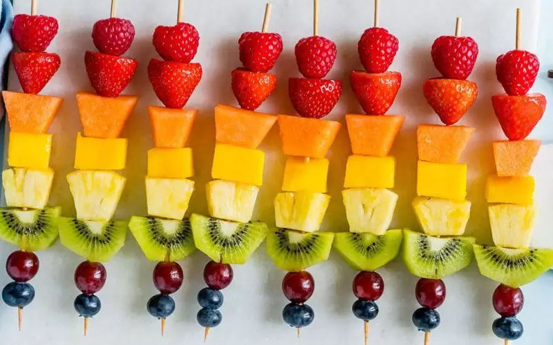 combinación de frutas