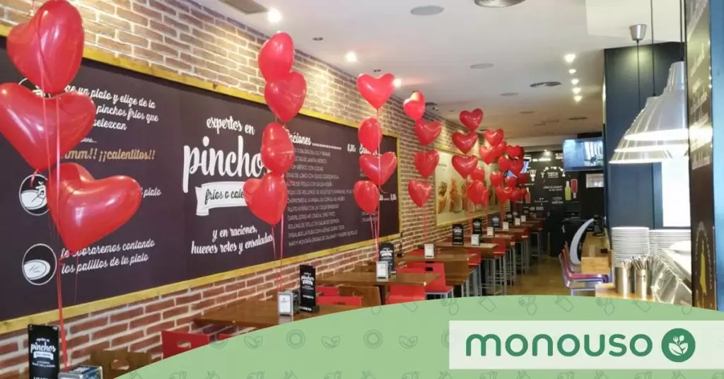 Decoración San Valentín para bares
