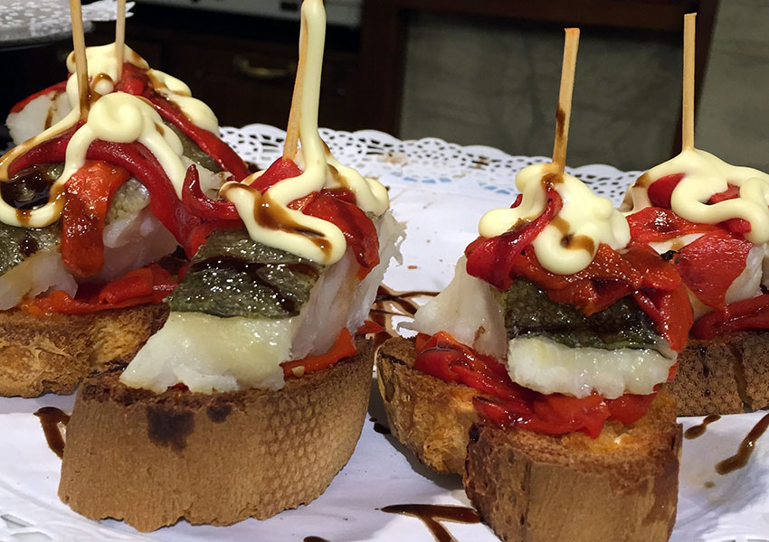 Tapas pinchadas