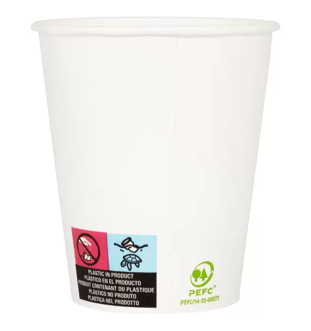 Vaso de cartón con marcado