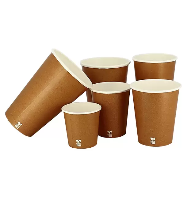 Vasos plastic free color caramelo
