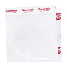 Bolsa PE y Papel Reutilizable Solapa Adhesiva Sacofresh Roja 30x25cm (100 Uds)