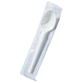 Cucharilla de Plastico PS Blanco 125mm Estuchada (100 Uds)