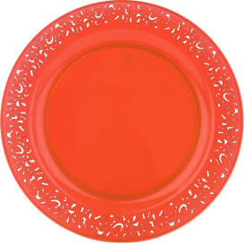 Plato Plastico Redondo "Mandala" Naranja 19cm (88 Uds)