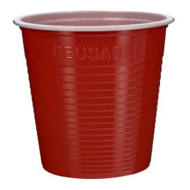 Vaso de Plástico PS Bicolor Rojo 230 ml (420 Uds)