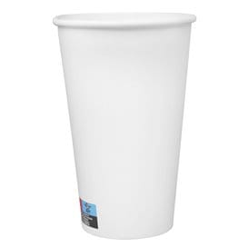 Vaso Cartón 16 Oz/500ml Blanco Ø9cm (25 Uds)