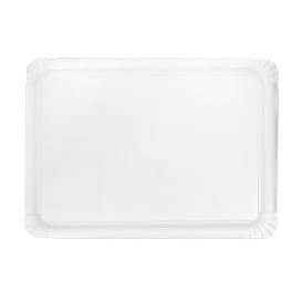 Bandeja de Cartón Rectangular Blanca 25x34cm (300 Uds)