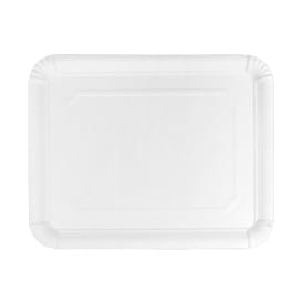 Bandeja de Cartón Rectangular Blanca 22x28cm (50 Uds)