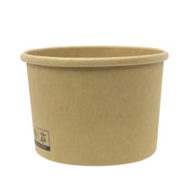 Tarrina de Cartón Kraft-Kraft 250ml Ø9,0cm (400 Uds)