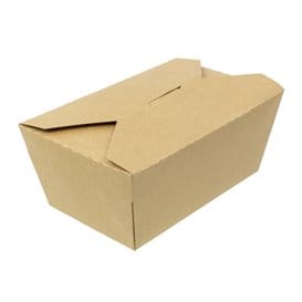 Caja de Cartón Kraft Comida para Llevar 900ml (25 Uds)