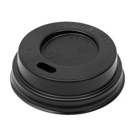 Tapa Travel con Agujero PS para Vaso Cartón 3Oz Negra Ø5,8cm (1.000 Uds)