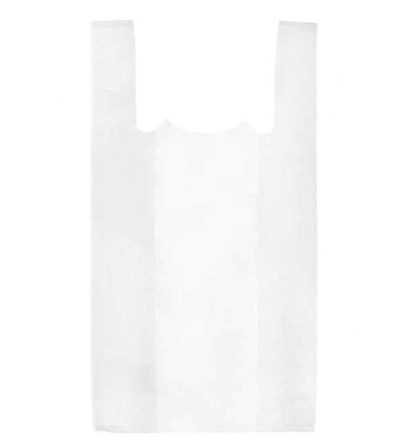 Bolsa Plastico Camiseta 35x40cm Blanca 