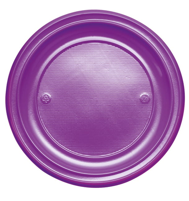 Plato de Plastico Llano Violeta PS 220mm (780 Uds)