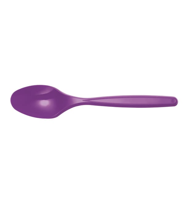 Cuchara de Plastico Violeta PS 120mm (1200 Uds)