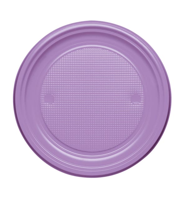 Plato de Plastico Llano Violeta PS 170mm (50 Uds)