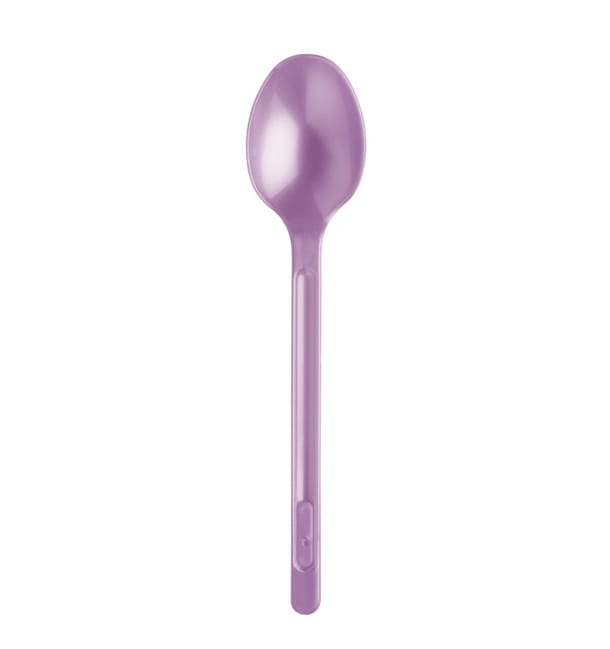 Cuchara de Plastico Violeta PS 175mm (20 Uds)