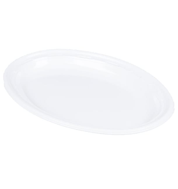 Plato Duro Reutilizable PP Blanco Round Ø29cm (300 Uds)