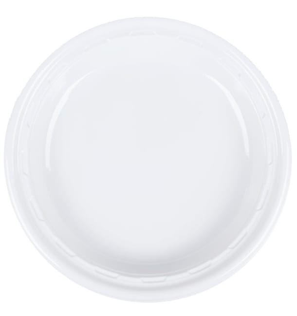 Plato de Plastico PS "Famous Impact" Blanco Ø260mm (125 Uds)