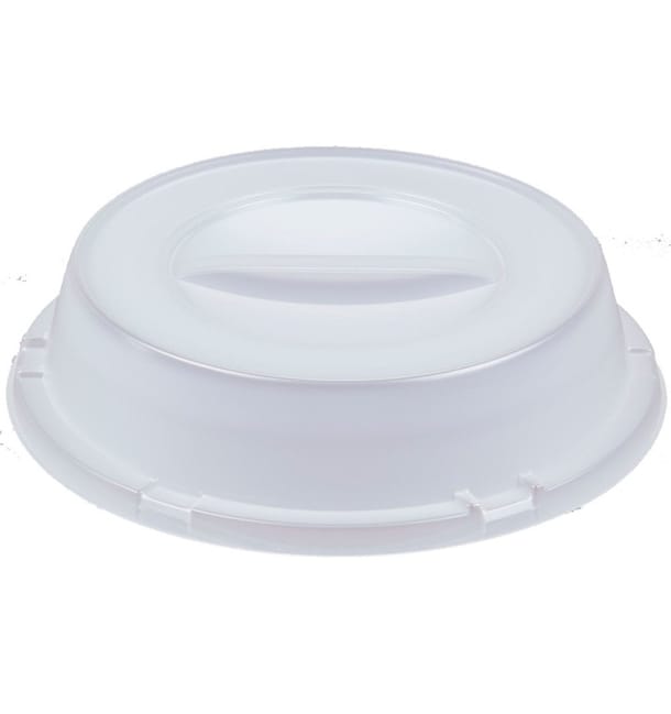 Tapa Alta de Plastico PS Translucida para Plato Ø240mm (125 Uds)