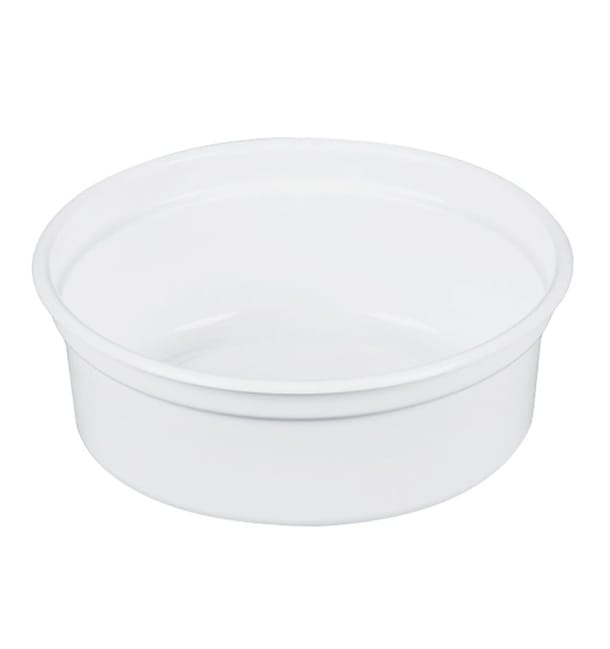 Envase de Plastico PP "Deli" Blanco 8Oz/266ml Ø81mm (25 Unidades)