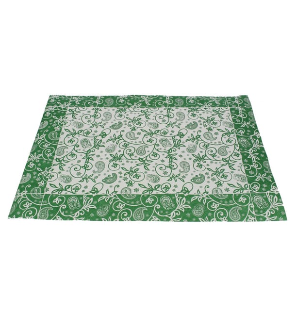 Mantel Individual Papel 30x40cm "Cachemir" Verde 50g (500 Uds)