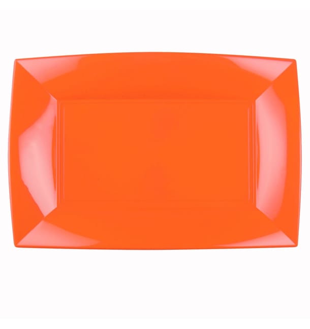 Bandeja de Plastico Naranja Nice PP 345x230mm (30 Uds)