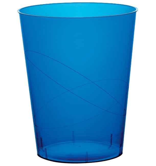 Vaso de Plastico Moon Azul Transp. PS 350ml (200 Uds)