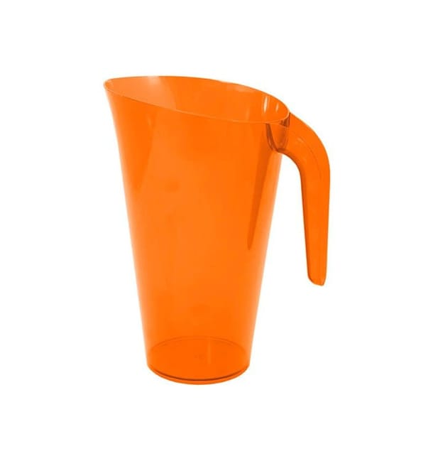 Jarra Plástico Naranja Reutilizable 1.500 ml (20 Unidades)