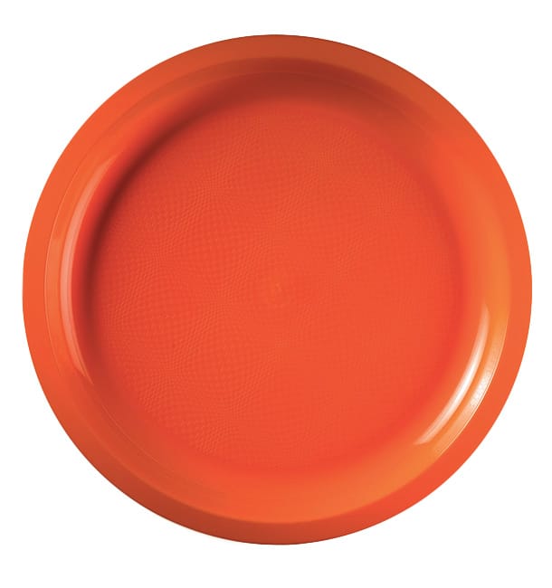 Plato Duro Reutilizable PP Naranja Round Ø29cm (25 Uds)