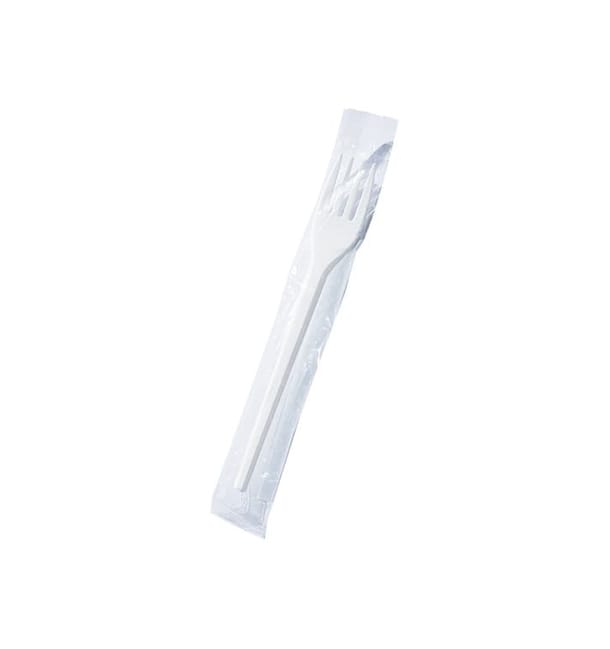 Tenedor de Plastico PS Blanco 170 mm Estuchado (1.000 Uds)