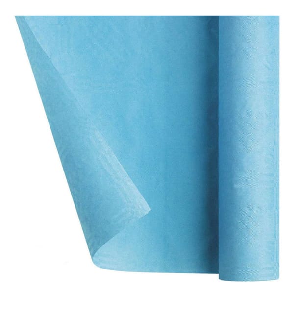 Mantel de Papel Rollo Azul Claro 1,2x7m (25 Uds)