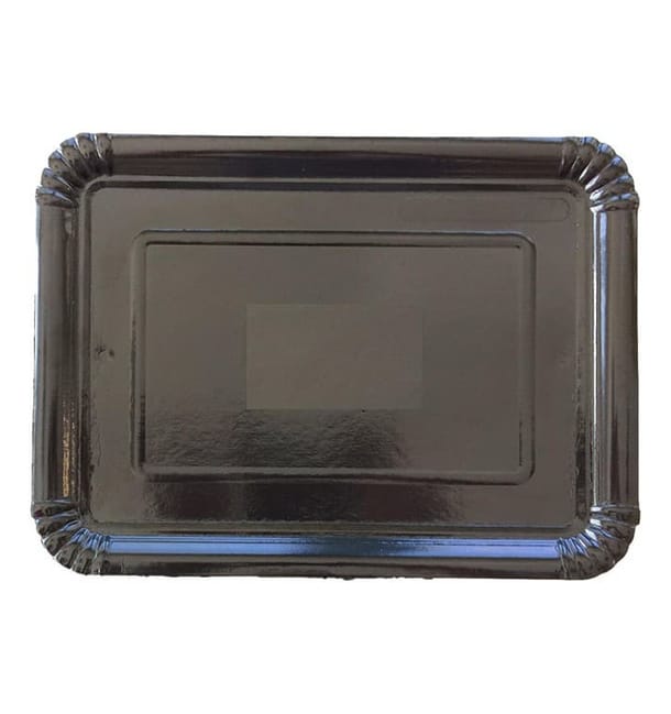 Bandeja de Carton Rectangular Negra 14x21 cm (1400 Uds)