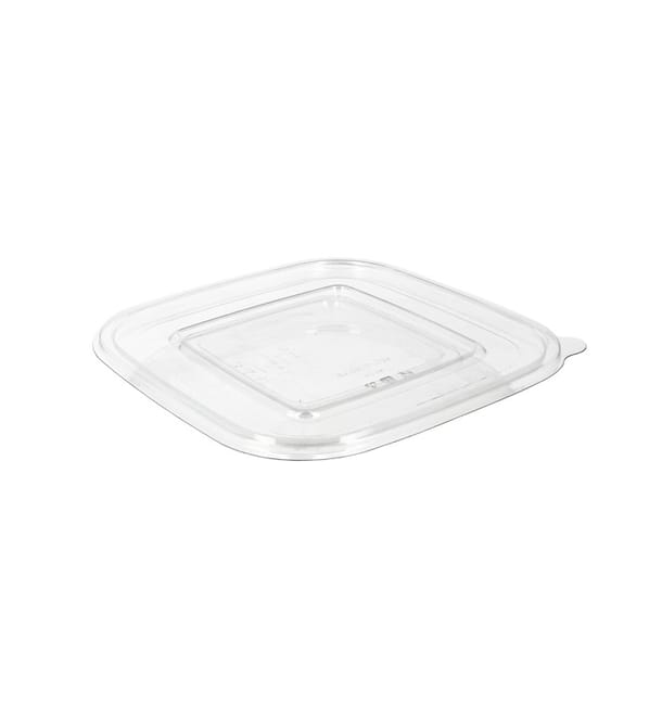 Tapa Plana Plástico para Bol PET 175x175mm (50 Uds)