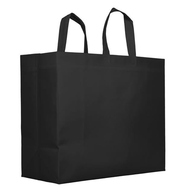 Bolsa Tela Grande TNT Negro 40+20x45 cm 100g (25 Uds)