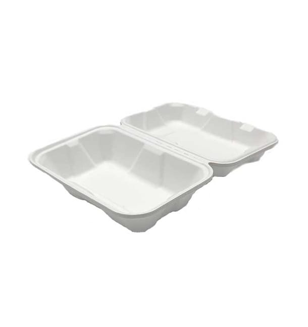 Envase MenuBox Caña Azúcar Blanco 23x15x7,7cm (200 Uds)