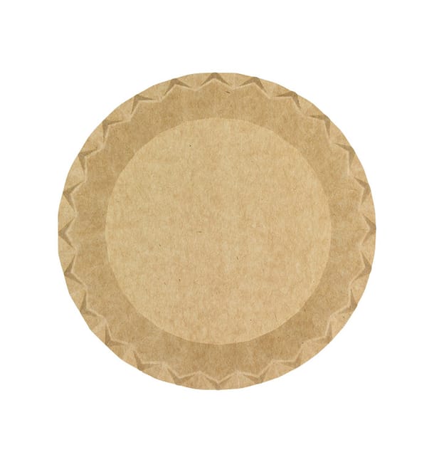 Plato de Cartón Kraft "Flower" Ø18cm 225g/m² (50 Uds)