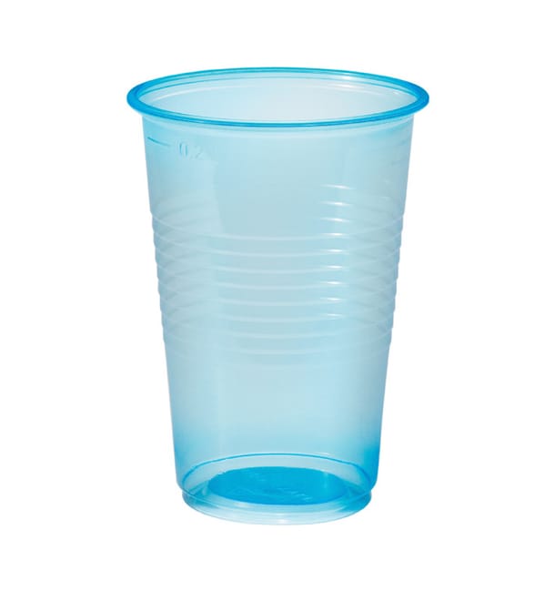 Vaso de Plastico PP Azul Transparente 230ml (3000 Uds)