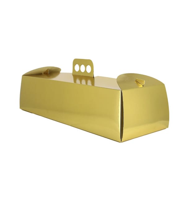 Caja de Carton Metalizada Oro Brazo 16x44x10,5 cm (100 Uds)