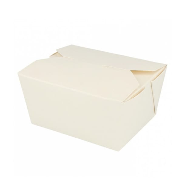 Caja Carton Americana Blanca 11,3x9x6,4cm 780ml (450 Uds)