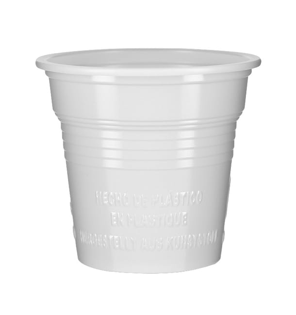 Vaso de Plástico PS Blanco 80ml Ø5,7cm (100 Uds)