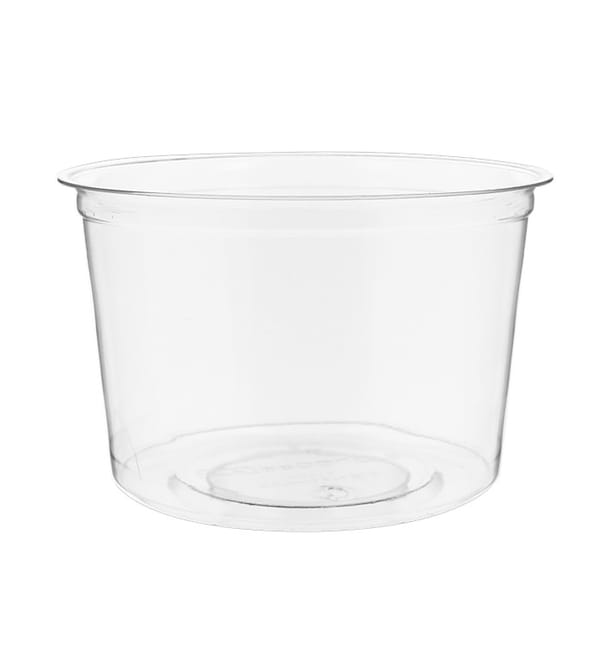 Tarrina Compostable PLA Transparente 470ml (500 Uds)