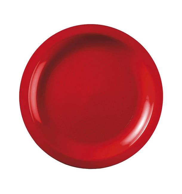 Plato Reutilizable PP Llano Rojo Round Ø18,5cm (600 Uds)