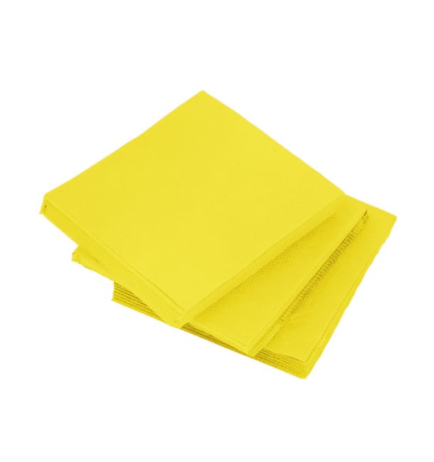 Servilleta de Papel Micropunto 20x20cm 2C Amarilla (3.240 Uds)