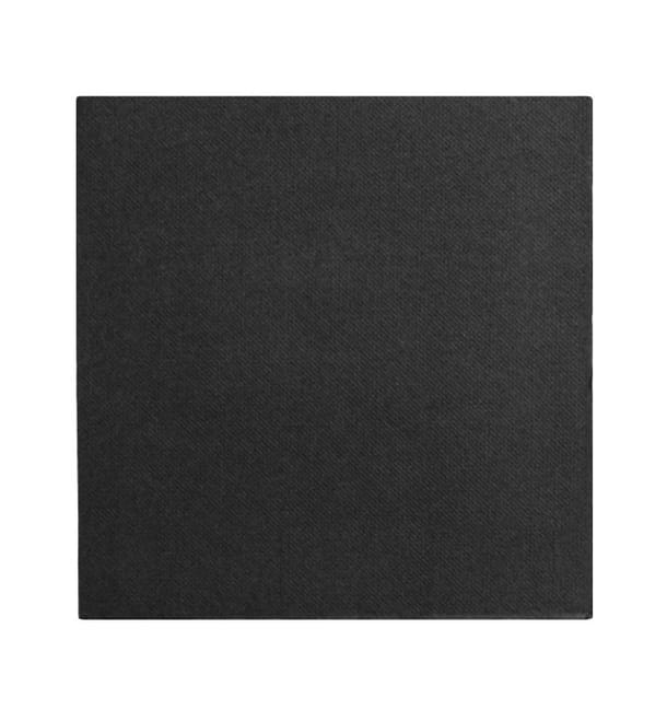 Servilleta de Papel Negro 2C Punta-Punta 33x33cm (50 Uds)