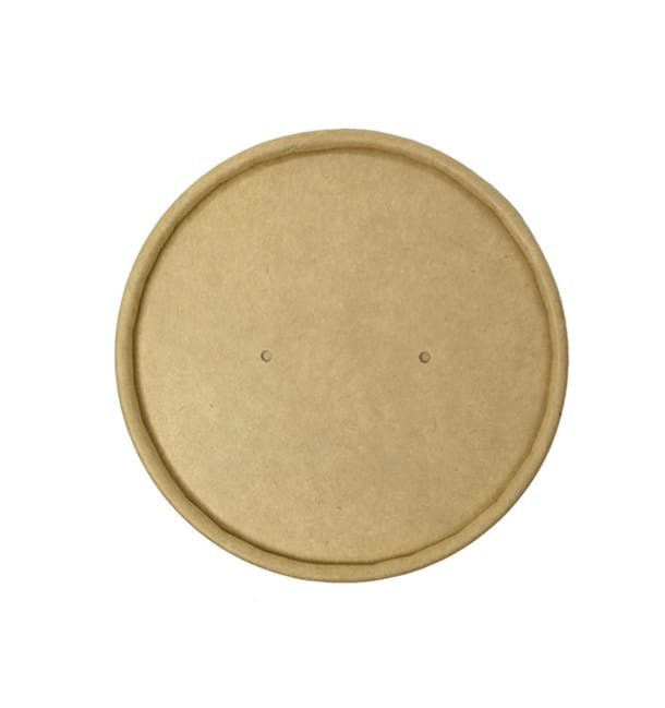 Tapa de Cartón Kraft para Tarrinas de 750/1.000ml Ø11,6cm (25 Uds)