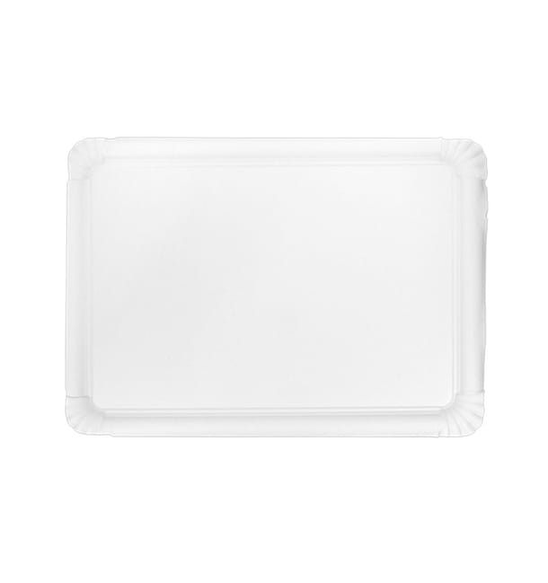 Bandeja de Cartón Rectangular Blanca 25x34cm (50 Uds)