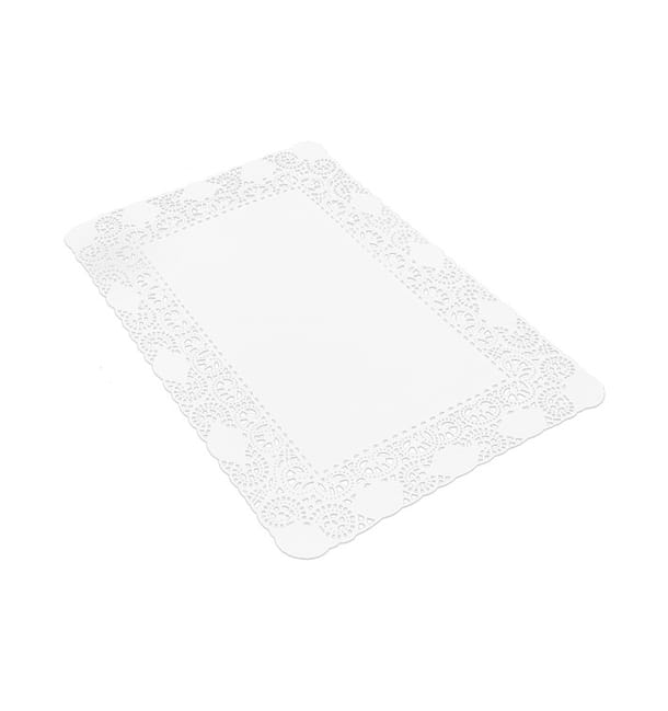 Blonda de Papel Calada Blanca Litos 14x24cm (250 Uds)